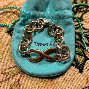 T&Co silver and rose gold infinity bracelet